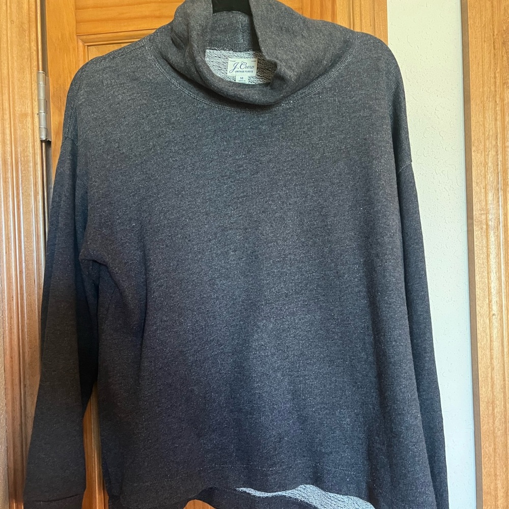 J. Crew Vintage Fleece Pullover - Charcoal